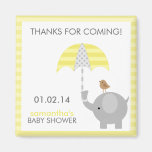 Graue und gelbe Elefant-Babyparty-Bevorzugungen Magnete