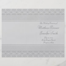 Grauer Hochzeits-Auftrag des Service-und Zeremonie Flyer