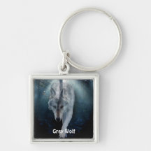 GRAUER TIMBERWOLF Gepäck Zug \ Keychain Schlüsselband