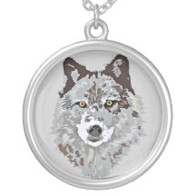 Grauer Wolf-Halskette