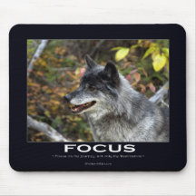 Grauer Wolf-motivierend Geschenke Mauspads