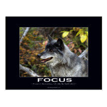 Grauer Wolf-motivierend Geschenke Postkarte
