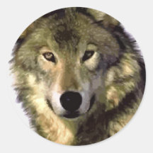Grauer Wolf Sticker