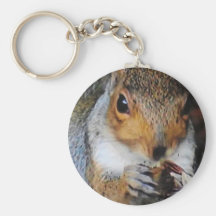 Graues Eichhörnchen und Nuss keychain Schlüsselanhänger