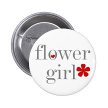 Graues Text-Blumen-Mädchen Anstecknadelbuttons