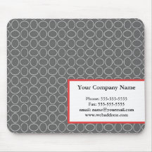 Graues u. rotes Geschäft Mousepad