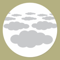 graues Wolkenwetter aufkleber