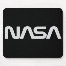 Graues Wurm-Logo der NASAs Mauspad