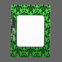 Green and Black Sea Turtle Pattern memoboards