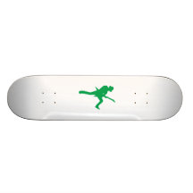 Green Guitar Player Silhouette Skate Board Decks