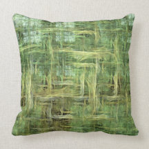 Green Painted Fraktal Zierkissen