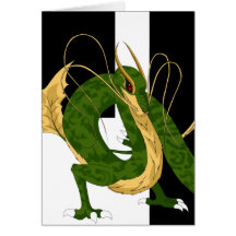 Green Sea Dragon Greeting Card
