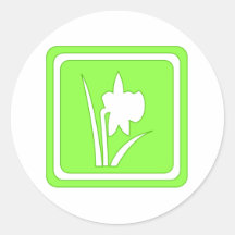 Green Spring Sign Stickers