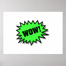 Green Wow Poster