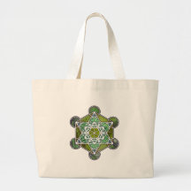 GreenMetatronCube Einkaufstasche