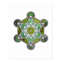 GreenMetatronCube Postkarten