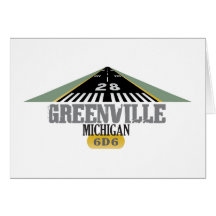 Greenville MI - Flughafen-Rollbahn Grußkarten