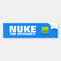 Greifen Sie das Internet mit Kernwaffen an Autosticker
