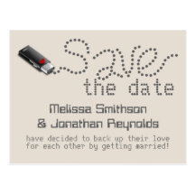 Grelle Antriebs-Save the Date Postkarte