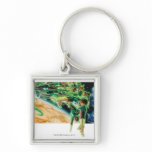 Gren Laternen, die in Raum fliegen schlüsselanhänger