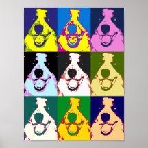 Grenzcollie-Pop-Kunst-Plakat