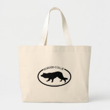 Grenzcollie-Silhouette-Schwarz-Tasche