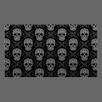 Grey and Black Sugar Skull Pattern visitenkarten