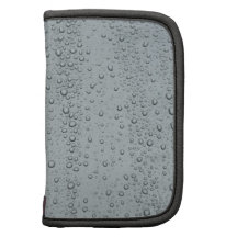 Grey Water Drops Folio Planner