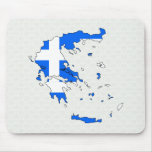 Griechenland-Flaggen-Karte Größengleich Mousepads