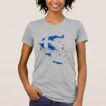 Griechenland-Flaggenkarte Tshirts