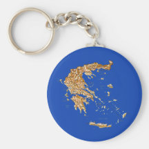 Griechenland-Karte Keychain Schlüsselband