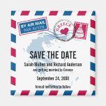 Griechenland-Luftpost, die Save the Date Wedding i Kühlschrankmagnete
