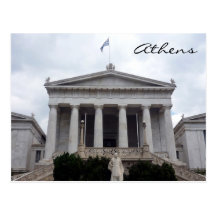 griechische Bibliothek Athen Postkarte