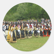 Griechischer traditioneller Tanz Runder Sticker