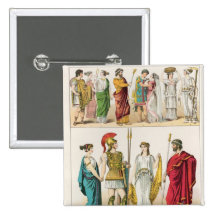 Griechisches Kleid, von 'Trachten der Voelker, 186 Button