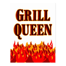 Grill-Königin-kundenspezifische Rezept-Karten-Post
