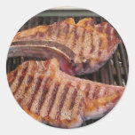 Grillen des Steak-Nahrungsmittelabendessens Sticker