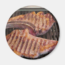 Grillen des Steak-Nahrungsmittelabendessens Kühlschrankmagnet