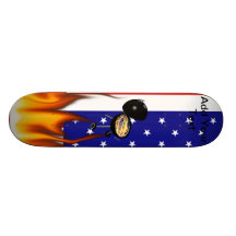 GRILLEN Grill-und amerikanische Flaggen-Entwurf Individuelle Skateboarddecks