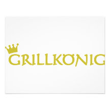 grillkönig Textikone Personalisierte Ankündigungskarte
