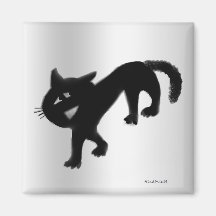 Grinsende Katze Kühlschrankmagnet
