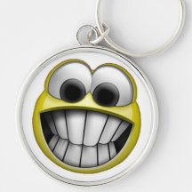 Grinsender glücklicher Smiley Schlüsselanhänger