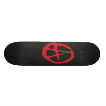 Grobe rote u. schwarze Anarchie-Skateboard-Plattfo Bedruckte Skateboarddecks