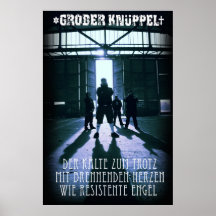 Grober Knüppel Plakatdruck
