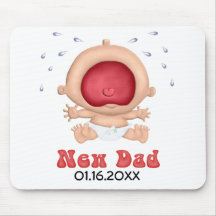 Grölendes Baby - neuer Vati - fertigen Sie besonde Mousepad