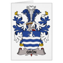 Gron Familienwappen Grußkarte