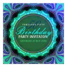 Groovy fabelhafte 50 Geburtstags-Party Einladungen