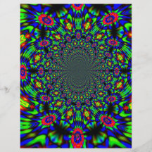 Groovy Paisley-Stiefmütterchen Flyer Druck