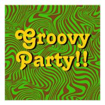 Groovy Party Einladung