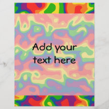 Groovy psychadelic Regenbogen-Flyer für Ihren Text